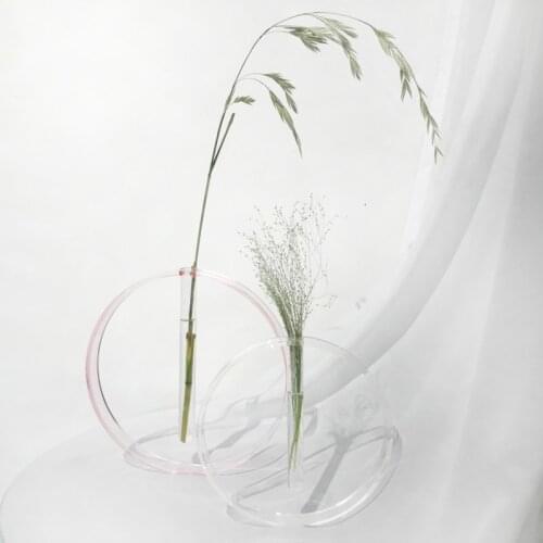 Wabisabi Vase Acrylic Transparent Test Tube Simple Decoration Ornaments