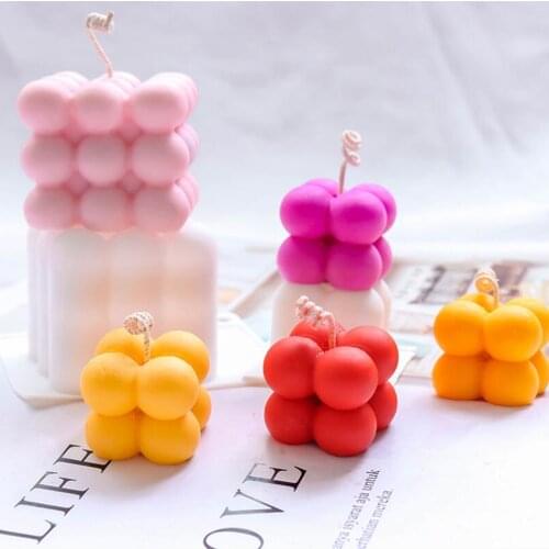 Magic Cube Candle Silicone Mold for DIY Ornaments Candle Making Chocolate Candy Plaster Fondant Mould Kitchenware Baking Tool