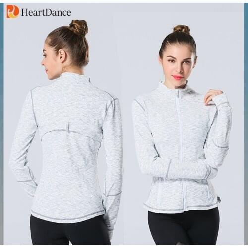 HeartDance Woman Running Sport Jacket Girl Gym Quick-Drying Tops Nylon Slim Fit Female Workout Long-Sleeved