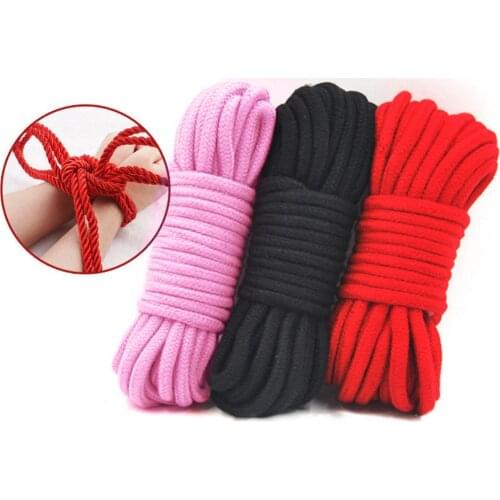 10M Slave Bondage Rope BDSM Restraints Bundle Strap Adult Couples Sex Erotic Toy Handcuffs Footcuff Whip Rope Nipple Toys For Co