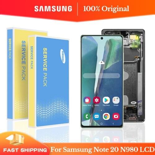100% Original 6.7'' LCD Display with Touch Screen Digitizer for Samsung Galaxy Note 20 N980 N980F SN980F/DS Repair Parts