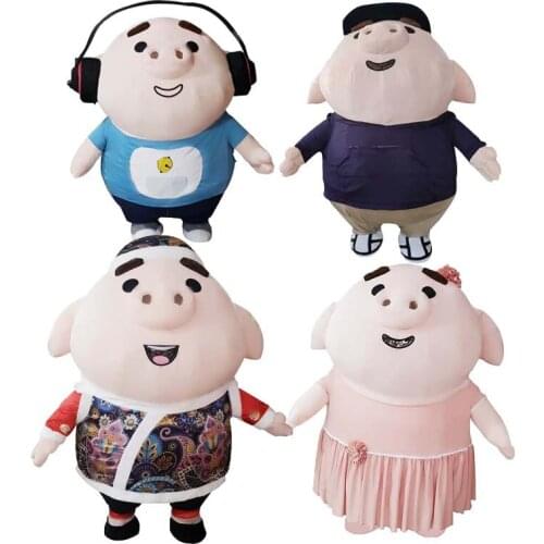 2M Inflatable Pig Funny Mascot Costume Suits Cosplay Party Game Dress Outfits Advertising Carnival Halloween Xmas Easter Adults