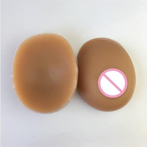 500 g breast form realistic silicone boobs for mastectomy shemale cosplay crossdressing small A cup suntan skin
