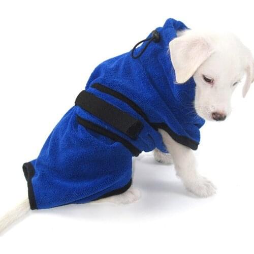 Dog Bathrobe Pet Dog Bath Towel For Small Medium Large Dogs Microfiber Super Absorbent Pet Drying Towel Pet Bathing Supplies