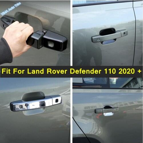 Side Door Handle Catch Cap Cover Trim Black / Shiny Style Auto Accessories Fit For Land Rover Defender 110 2020 2021