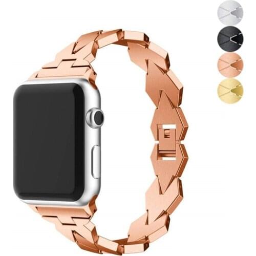 Link bracelet strap for apple watch band 38mm 40mm 42mm 44mm iwatch series 5/4/3/2/1 correa metal stainless steel watchband+tool