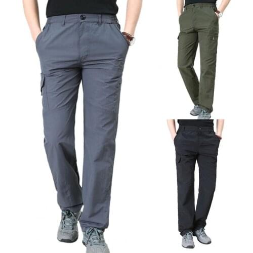 Stylish Summer Pants Long Skin Friendly Polyester Men Military Style Cargo Pants for Jogger