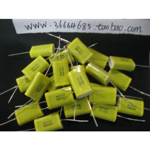 CBB Polypropylene Film DC Capacitor CBB20-250V-3.3UF Yellow Film Capacitor Axial Inductance-Free
