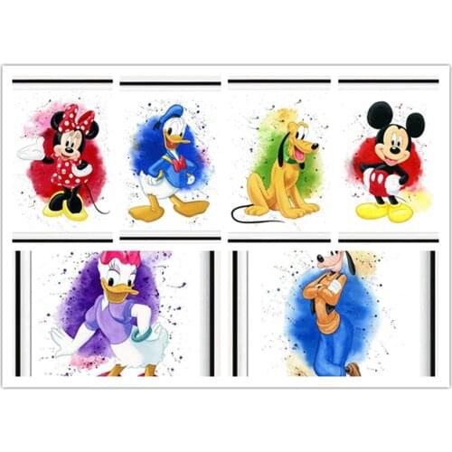 Disney Cartoon Diamond Painting Mickey Mouse Mosaic Picture Mickey and Minnie Poster Diamond Embroidery Childrens Room Decor