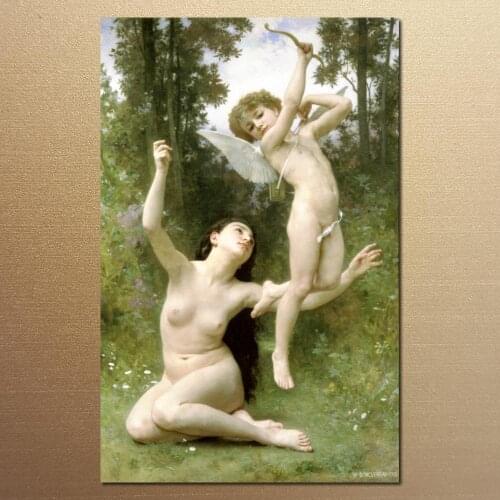 Love takes off William Adolphe Bouguereau painting for bedroom decoration High quality