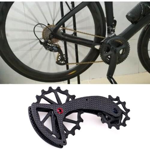 Carbon Fiber Ceramic Rear Derailleur Pulley for Shimano R8000/R9100 6800/9000 Bicycle Accessories Replacement Parts