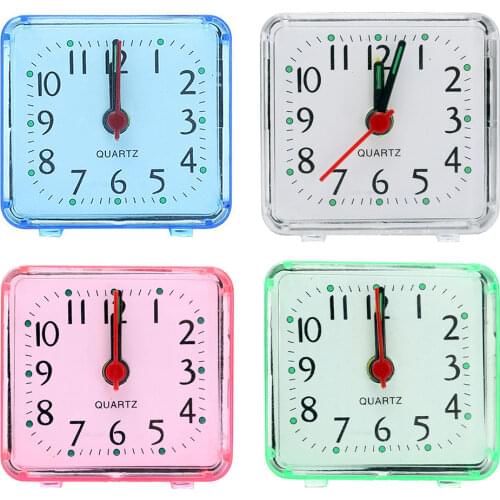 Creative Silent Alarm Clock Night Light Loud Twin Bell Quartz Clock Alarm Bedroom Bedside Office Small Alarm Clock Need Battery