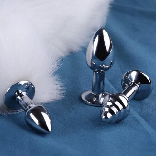 Backcourt metal anal plugs can be replaced fox tails men women sex toy devices for adult sex supplies sex toys adult toy