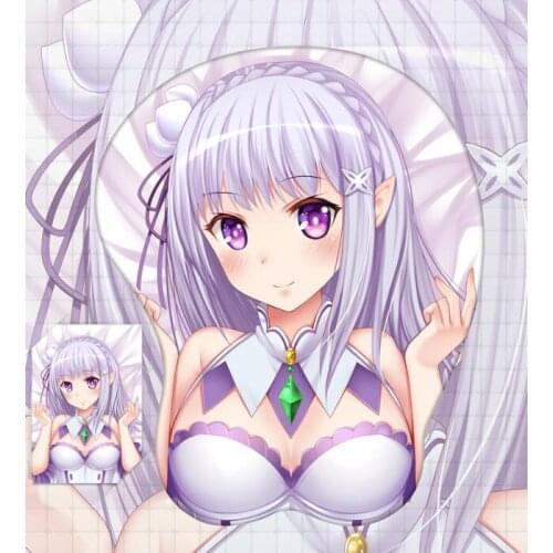 Re: Life in a Different world from zero Emilia Figure 3d Girl Soft Gel Gaming Mouse Pad Mousepad Wrist Rest 5156 Gifts Man Toy