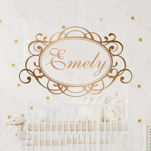Name, Wall Decal, Personalized Name, Decor Girls Nursery Decal ,Girls Bedroom Decor, Name Decal,Mirror Gold Name .Letters