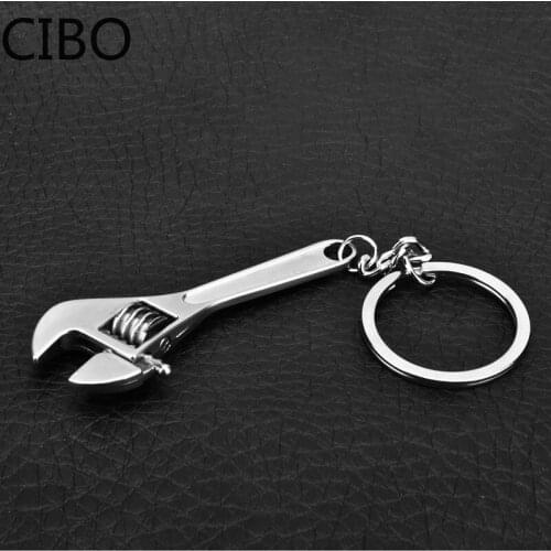 2019 New Silver Plated Wrench Keychain Changeable Spanner llaveros Rings Key Chains Keys Wrench Keyrings Men Women Keyfob Tools