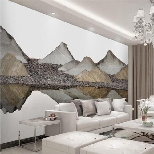 Beibehang Custom Wallpaper Wall Sticker New Chinese Landscape Landscape TV Wall papel de parede wallpaper for walls 3 d