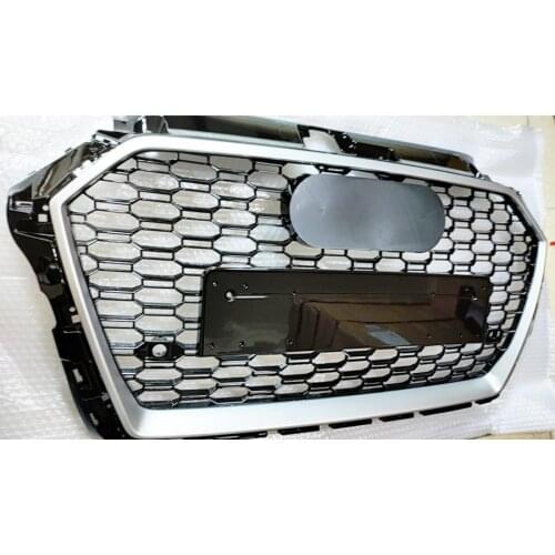 Car Front Bumper Grill Center Grille for Audi A3/S3 8V 2017 2018 2019 (Refit for RS3 Style) Car Front Bumper Grille