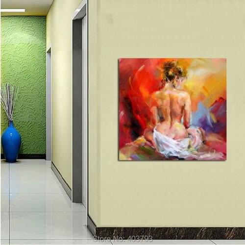 Christmas Gifts 100% Hand Painted Nude Girl Oil Paintings On Canvas Art Cheap Hand Painted Paintings Art Wall Decor No Framed