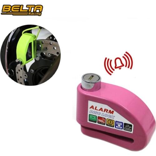 Pink Universal Zinc Alloy Motorcycle Moto Scooter Bicycle Security Anti-Theft Brake Disc Alarm Lock Disk Brake Lock KSS-L101 PK