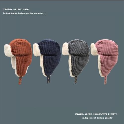 Lei Feng Cap Female Winter Plush Riding Windproof Childrens Ear Cap Northeast Cold Proof Skiing Warm Hat Male Parent Child