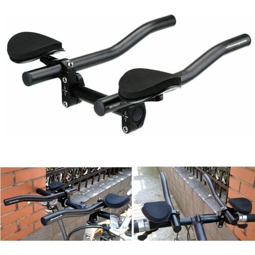 Bicycle Rest Handlebar Aluminum Alloy MTB Mountain Bike Extender Handle Bar Cycling TT Bar Arm Rest Handlebar Bike Accessories