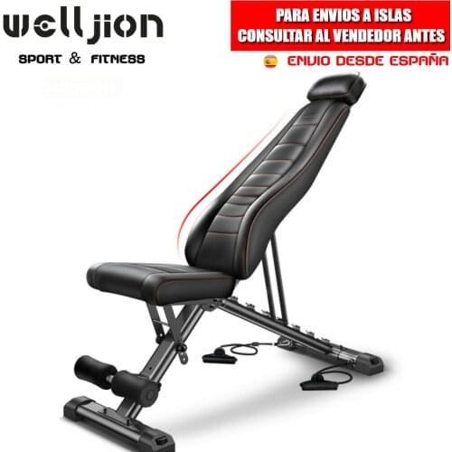 ABDOMINAL BENCH / FOLDING AND ADJUSTABLE / WITH RESISTANCE TENSIONER / SHIPPING FROM SPAIN
