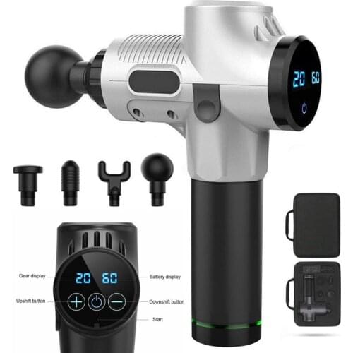 Vibration Muscle Massage Gun Electric Deep Tissue Massager Handheld Sports Therapy Massager Relaxing Muscles Pain Relief Device