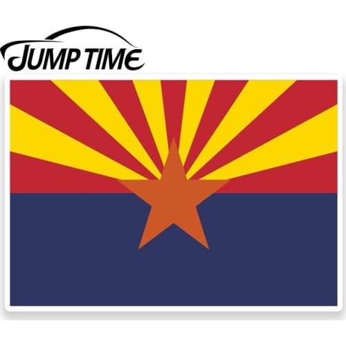 Jump Time for Arizona Flag Vinyl Decal Sticker Laptop Car Tablet USA America Decal Rear Windshield Waterproof Car Accessories