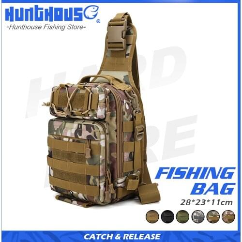 Hunthouse Waterproof Fishing Bag 28*23*11cm Outdoor Oxford Material Waterproof Multi-layer Package Tactical Pack Sport Bags