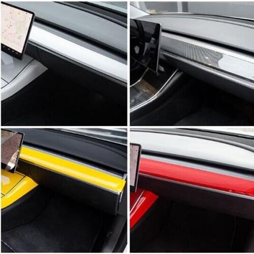 High quality 2pcs ABS car Instrument panel decorative cover,central console decorative bar For Tesla Model3 model 3 2017-2020