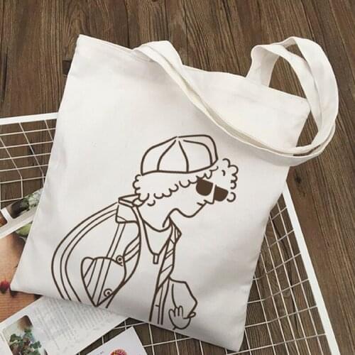 Women Reusable Canvas Grocery Shoulder Shopping Bags