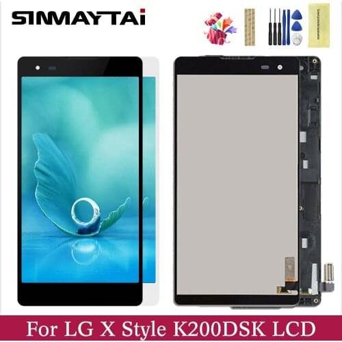 100% Tested For 5.0" LG X Style LCD Display Screen + Touch Screen Panel Digitizer Replacement For K200 LCD Display