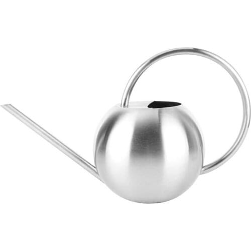 1000ml Watering Pot Household Spherical Stainless Steel Long Spout Watering Can Pot Indoor Plant Irrigation Tool