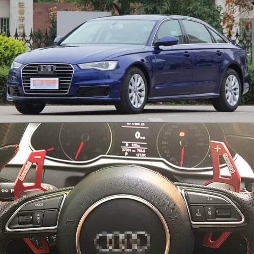 Tommia 2pcs Steering Wheel Aluminum Shift Paddle Shifter Extension For Audi A6L 2012-2018 Car-styling
