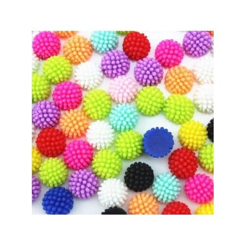 220pcs Flatback Resin Dotted Gems half round disco ball beads 12mm mixed colors Flower Cabochons D25