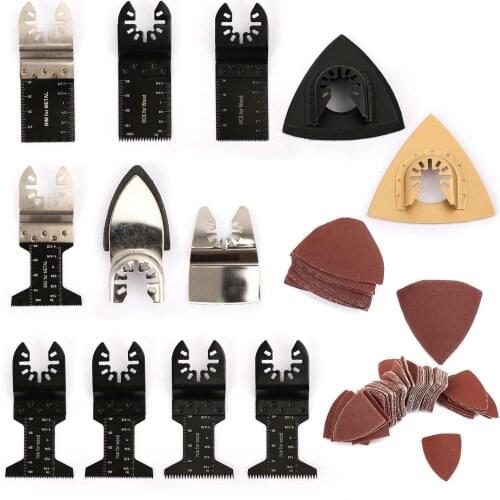 Areyourshop Oscillating Multi Tool MultiFunction Bi-Metal Precision Saw Blades Wood Cut Kit MultiTool For Renovator Home
