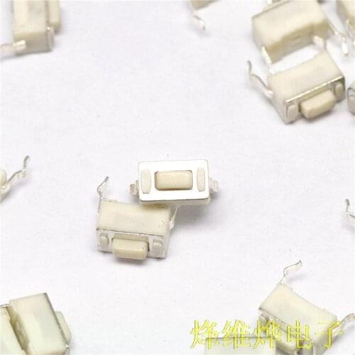 Free shipping |3*6*4.3MM switch 2 vertical feet of white / imported micro switch (200)