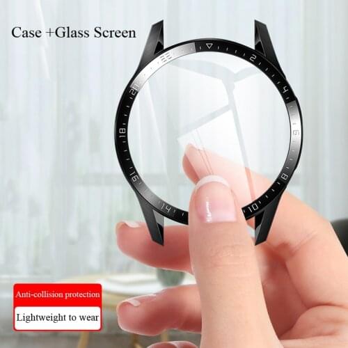 Case For Huawei GT 2e/2 Pro/2 46mm Full Coverage Bumper Case with Tempered Glass for honnor magic watch 2 46mm Protective Screen