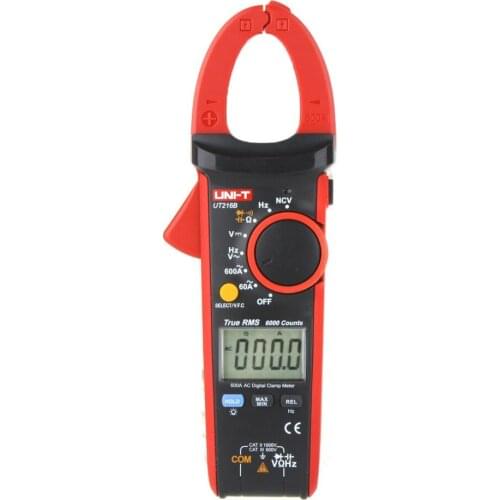 UNI-T UT216B LCD Display 600A True RMS Digital Clamp Meters Auto Range w/ NCV V.F.C. & Frequency Current Clamp Tester Multimetro