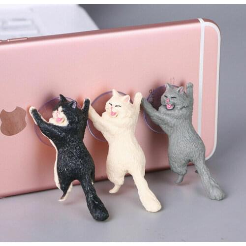 Phone Holder Mount Stand Universal Cute Cat Mobile Phone Holder Stand Sucker Tablets Smartphone Holder Mobile Phone Accessories