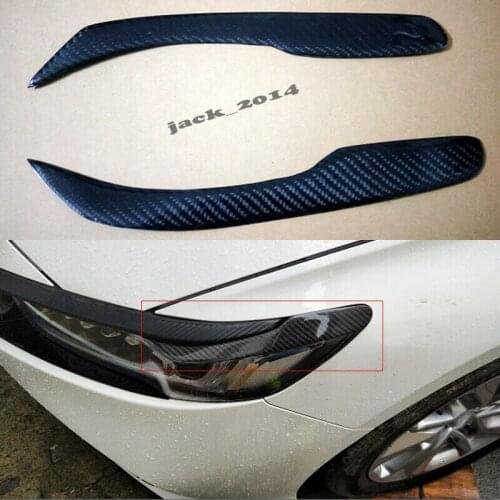 For Honda Accord 2018-2019 Real carbon fiber Front Eyebrow headlight eyelid cover Trim