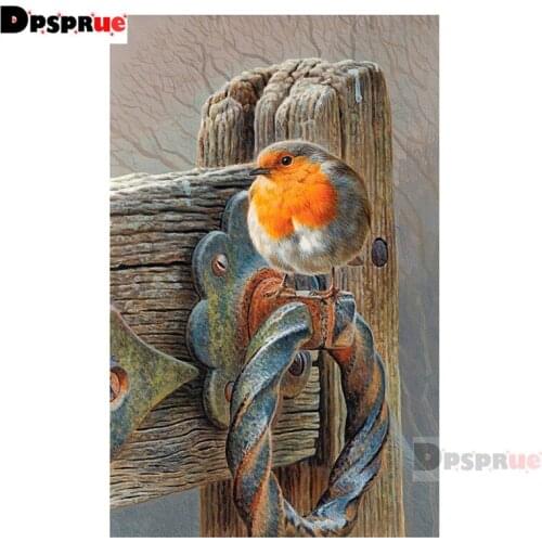 Dpsprue Full Square/Round Diamond Painting Cross Stitch Diamond 3D Embroidery doorbell Bird DIY 5D Moasic Home Decor Gift Pu22