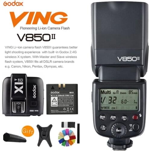 Godox V850II GN60 HSS 2.4G Wireless X System Speedlite Li-ion Battery Flash Light+X1T-O flash trigger For Olympus/Panasonic