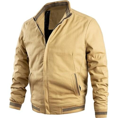 Warm Men Casual Jacket Autumn New Solid Military Bomber Jackets Windproof Mens Windbreaker Baseball Outerwear Coat Clothing