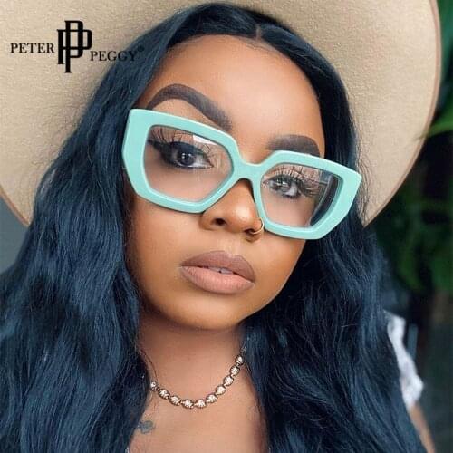 Fashion Square Oversized Glasses Frames Women Luxury Brand Designer Glasses Men Optical Eyeglasses Frames Plastic