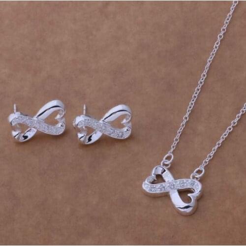 Silver plated Jewelry Sets Earring 149 + Necklace 596 /aqmajhta dpkamgra AS166