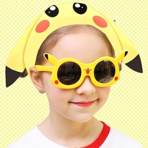 2021 New Childrens Boys Girls Kids Sunglasses Pikachu Cartoon Baby Sun Glasses Anti UV400