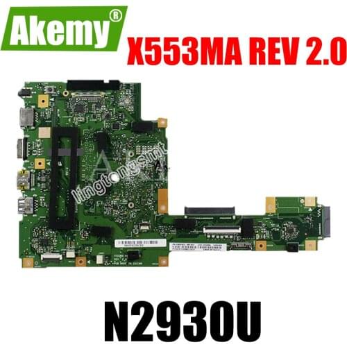 New! with N2930 4 cores X553MA motherboard REV2.0 For Asus D553M F553M X503M laptop Motherboard X553MA mainboard morherborad