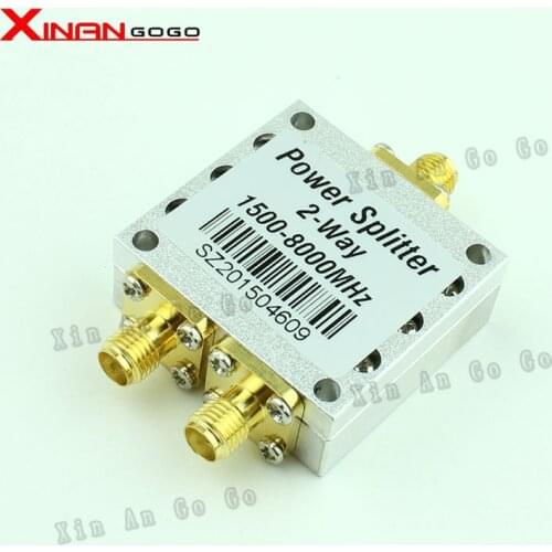 New 2 Way SMA Power Splitter 1500mhz~8000MHz,SMA female 8G power divider signal cable splitter female divider